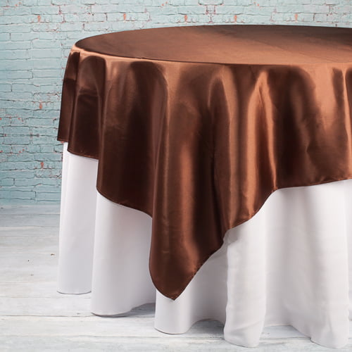 Richland Satin Table Overlay 72" x 72" Set of 10 Home Event & Table Decor Linen